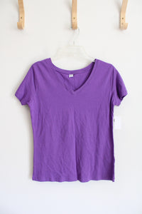 NEW Kmart Purple V-Neck Cotton Top | M