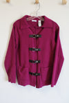 Liz & Co. Magenta Knit Cardigan Jacket | L