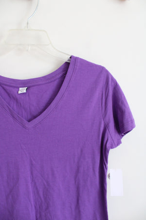 NEW Kmart Purple V-Neck Cotton Top | M
