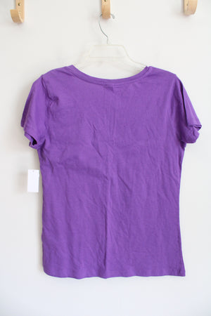 NEW Kmart Purple V-Neck Cotton Top | M