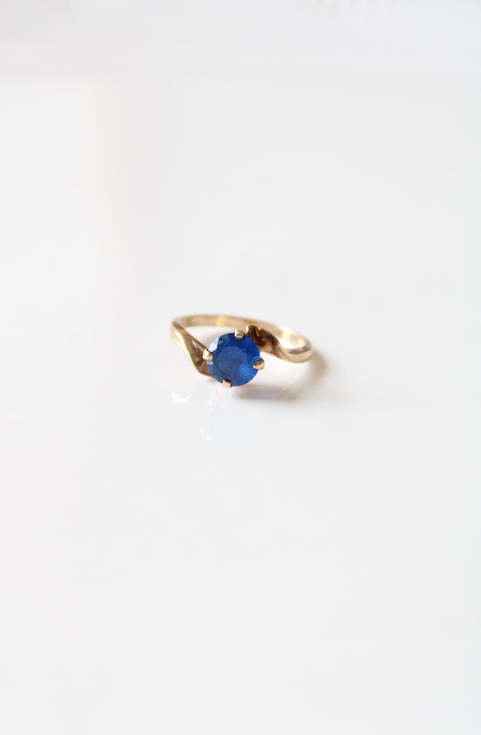 Blue Sapphire 10K Yellow Gold Ring | Size 6