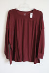 NEW Old Navy Active Maroon Long Sleeved Shirt | L