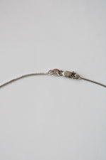 14K White Gold Blue Topaz Triangle Stone Pendant Necklace