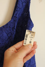 NEW Aeropostale Blue Lace Overlay Tie Back Summer Dress | L