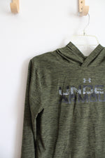 Under Armour Olive Green Heathered Hoodie | Youth XL