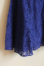 NEW Aeropostale Blue Lace Overlay Tie Back Summer Dress | L