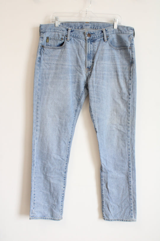 Abercrombie & Fitch Slim Straight Light Wash Jeans | 36X32