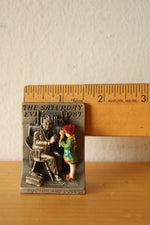Goebel Olszewski Norman Rockwell Miniature Pewter "Doctor and Doll" Figurine