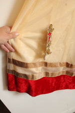 Traditional Red Embroidered Indian Kurta Dress | L