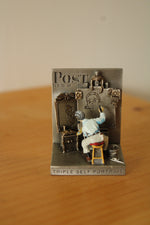 Goebel Olszewski Norman Rockwell Miniature Pewter "Triple Self Portrait" Figurine
