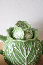 Threshold Stoneware Green Cabbage Teapot Cup & Saucer Set