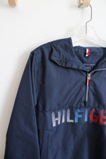 Tommy Hilfiger Navy Quarter Zip Windbreaker | Youth M (12/14)