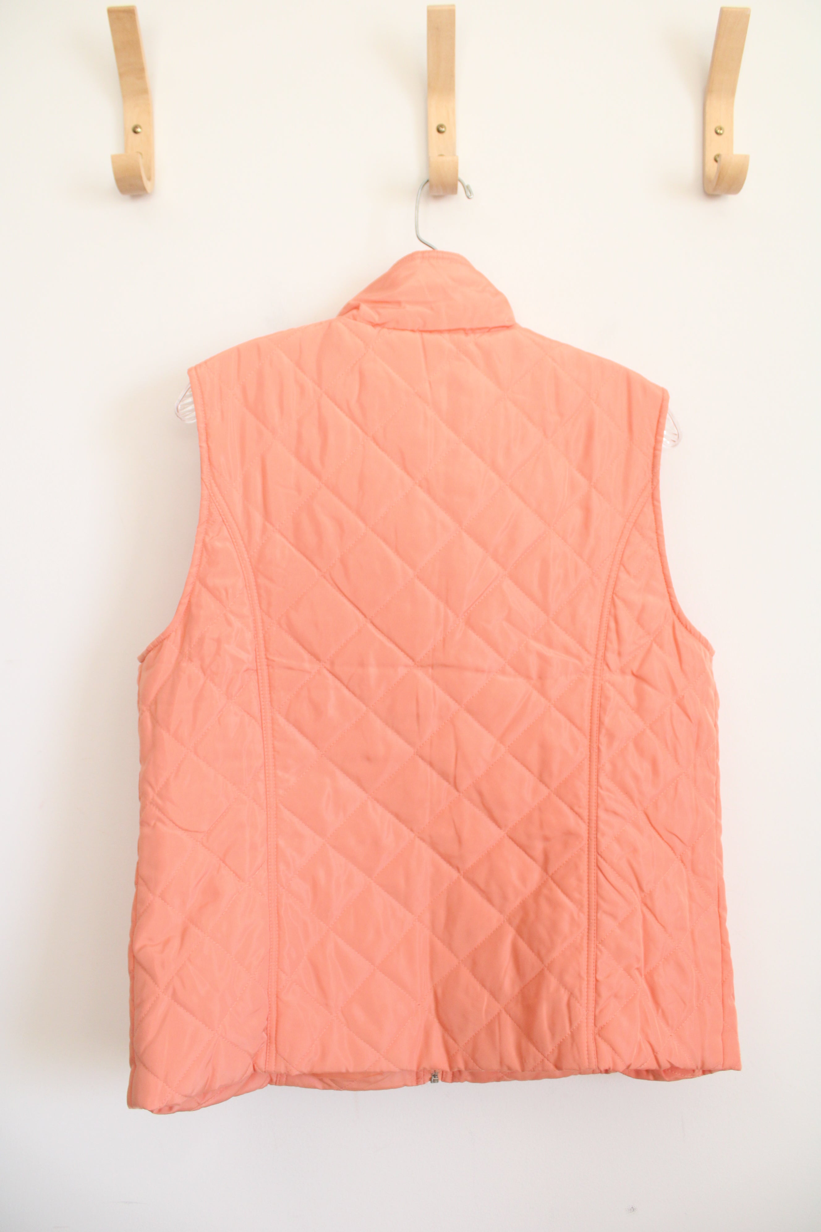 Cruisewear & Company Peach Orange Quilted Vest | L