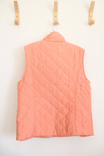 Cruisewear & Company Peach Orange Quilted Vest | L