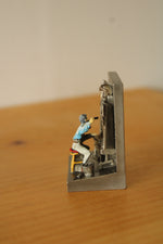 Goebel Olszewski Norman Rockwell Miniature Pewter "Triple Self Portrait" Figurine