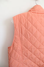 Cruisewear & Company Peach Orange Quilted Vest | L