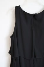 SLNY Black Ruffle Chiffon Dress | 16W