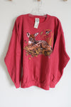 NEW Cotton Grove Vintage Red Deer Sweatshirt | L
