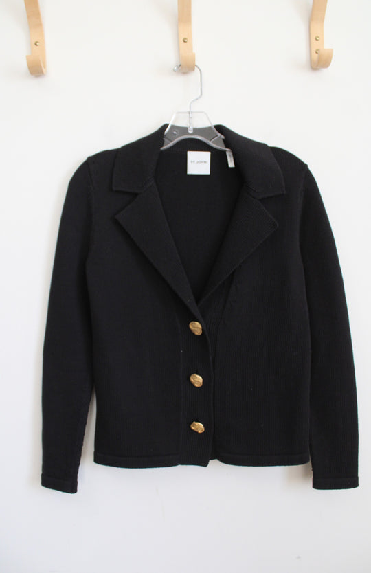 St. John Black Knit Cardigan | XS