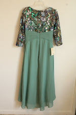 NEW TS Couture Formal Beaded Green Evening Gown | 10