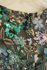 NEW TS Couture Formal Beaded Green Evening Gown | 10