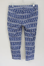 Ann Taylor Carnegie Crop Blue Pant | 4