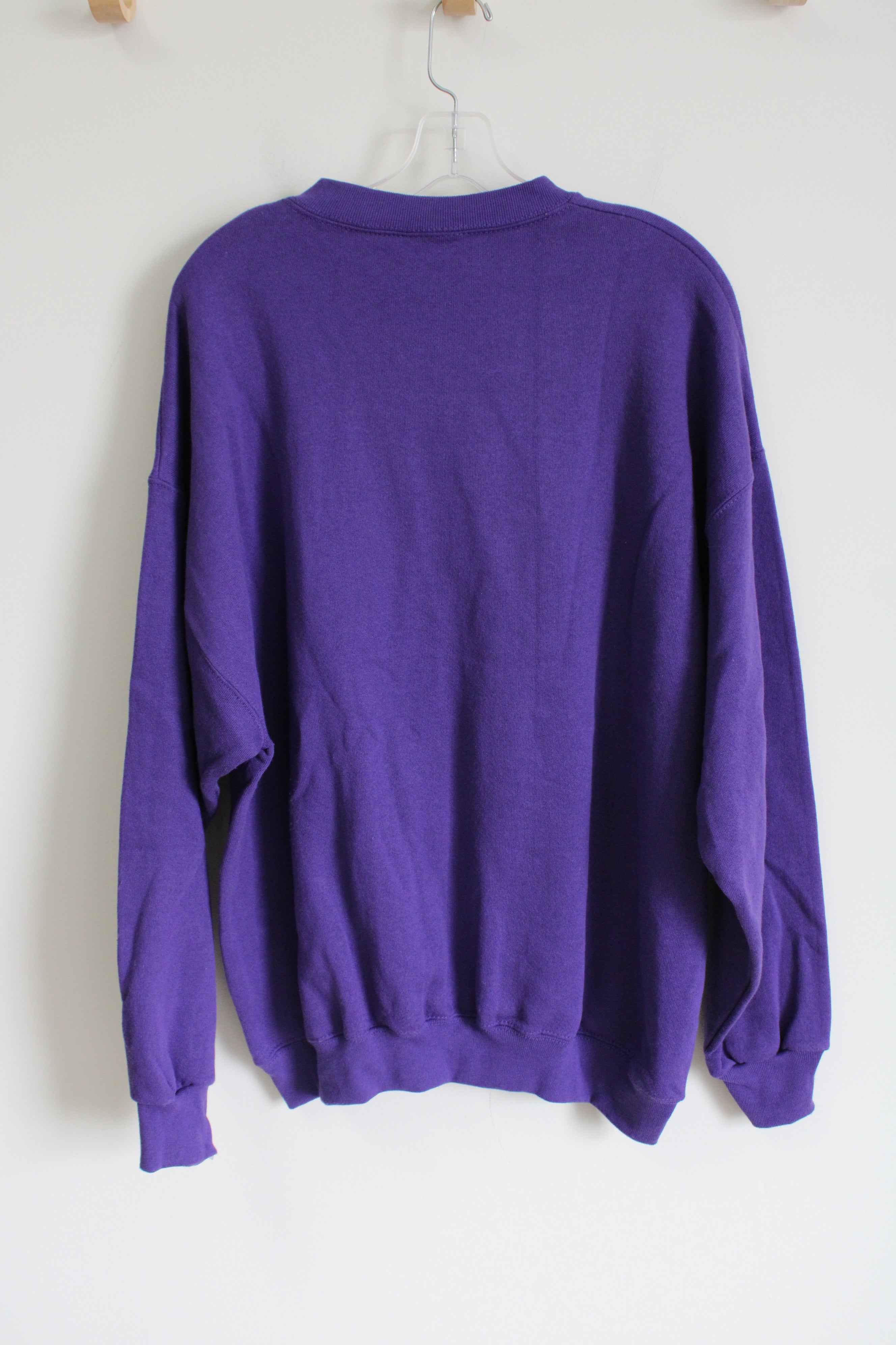NEW Vintage Mickey & Co. Mickey Mouse Embroidered Purple Sweatshirt | XL