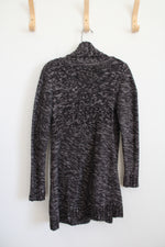Motherhood Maternity Gray & White Speckled Cardigan Sweater | M