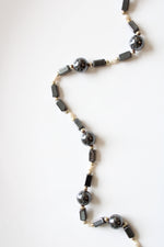 Hematite & Freshwater Pearl Long Necklace