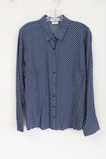 Van Heusen Originals Classic Fit Blue Patterned Lightweight Top | XL