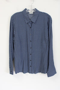 Van Heusen Originals Classic Fit Blue Patterned Lightweight Top | XL