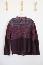 Chico's Pink & Purple Fringe Cardigan | 2 (L)