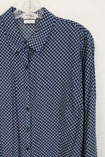 Van Heusen Originals Classic Fit Blue Patterned Lightweight Top | XL