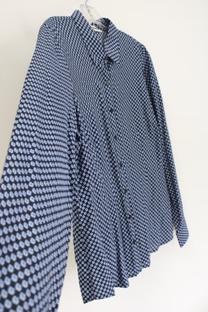 Van Heusen Originals Classic Fit Blue Patterned Lightweight Top | XL