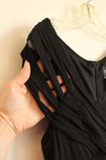 Xscape Black Crisscross Bodice Dress | 12