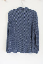Van Heusen Originals Classic Fit Blue Patterned Lightweight Top | XL