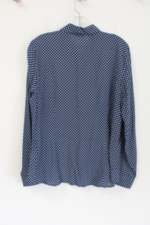 Van Heusen Originals Classic Fit Blue Patterned Lightweight Top | XL