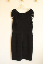 Xscape Black Crisscross Bodice Dress | 12