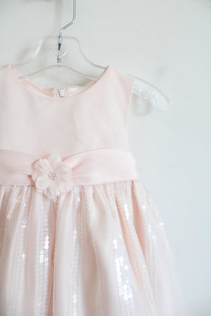 NEW Special Occasions "American Princess" Light Pink Sequined Dress | 18 MO