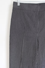 A-K-R-I-S Punto Black Gray Striped Wide Leg Pant | 6