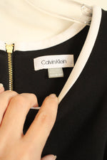 Calvin Klein Black and White 3/4 Sleeve Dress | 18W