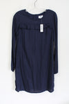NEW Old Navy Dark Blue Ruffle Front Dress | XS