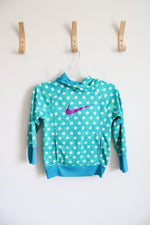 Nike Therma-Fit Teal Polka Dot Hoodie | Youth S
