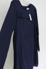 NEW Old Navy Dark Blue Ruffle Front Dress | XS