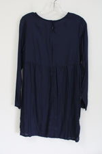 NEW Old Navy Dark Blue Ruffle Front Dress | XS