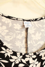 Old Navy Black and White Floral Short Sleeve Dress | XXL