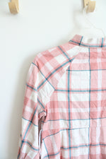 NEW Wonder Nation Cream & Peach Button Down Cotton Dress | Youth XL (14/16)