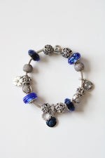 Pandora Blue Beaded Charm Bracelet