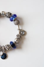Pandora Blue Beaded Charm Bracelet