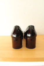 Kate Spade Black Dale Bow Patent Leather Block Heel | Size 6